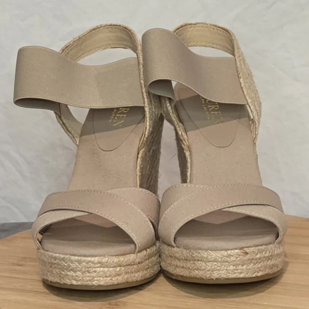*NWOT* Ralph Lauren Macrame Wedge Sandals
